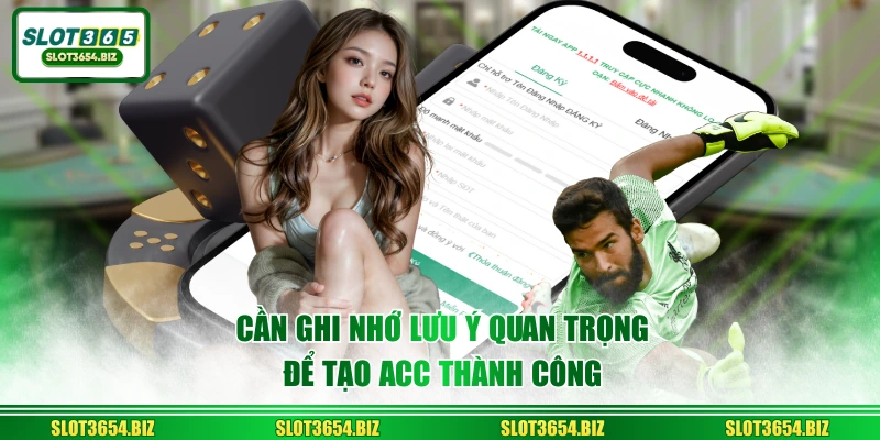 Cần ghi nhớ lưu ý quan trọng để tạo acc thành công